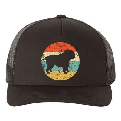 English Bulldog Retro English Bulldog Dog Yupoong Adult 5-Panel Trucker Hat