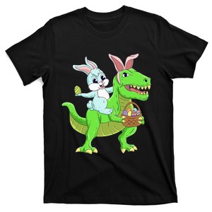 Easter Bunny Riding Dinosaur T Rex Easter T-Shirt