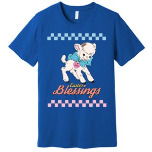 Easter Blessings Retro Groovy Bunny Easter Day Cute Gift Premium T-Shirt