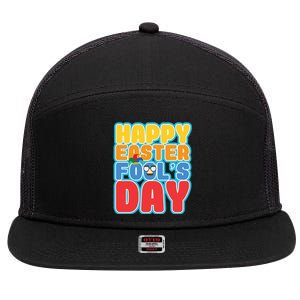 Easter Bunny Rabbit Eggs April 1 Fools Day Gift 7 Panel Mesh Trucker Snapback Hat