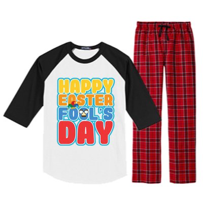 Easter Bunny Rabbit Eggs April 1 Fools Day Gift Raglan Sleeve Pajama Set