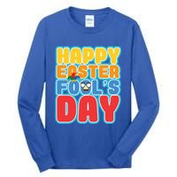 Easter Bunny Rabbit Eggs April 1 Fools Day Gift Tall Long Sleeve T-Shirt