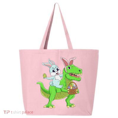Easter Bunny Riding Dinosaur T Rex Easter 25L Jumbo Tote