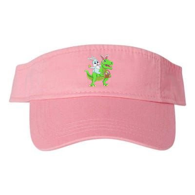 Easter Bunny Riding Dinosaur T Rex Easter Valucap Bio-Washed Visor