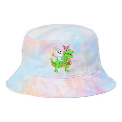 Easter Bunny Riding Dinosaur T Rex Easter Tie Dye Newport Bucket Hat