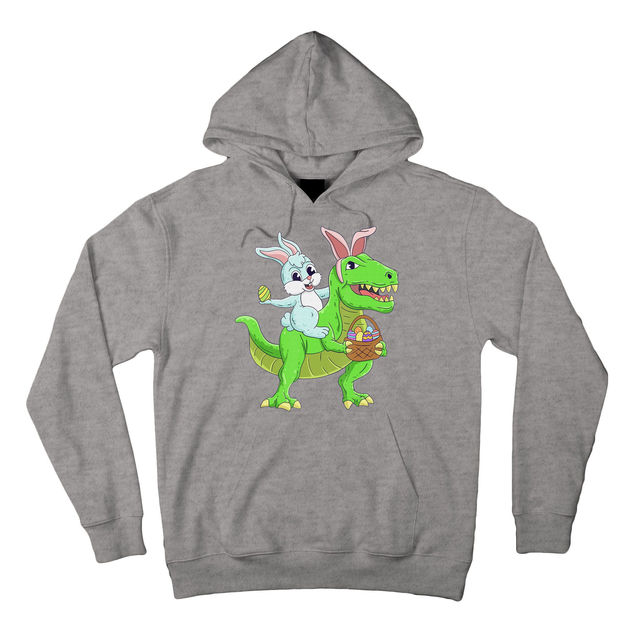 Easter Bunny Riding Dinosaur T Rex Easter Tall Hoodie