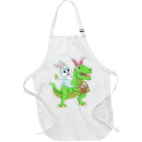 Easter Bunny Riding Dinosaur T Rex Easter Apron