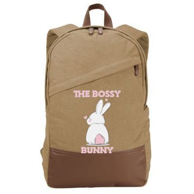 Easter Bunny Riding Dinosaur T Rex Easter Cotton Canvas Backpack