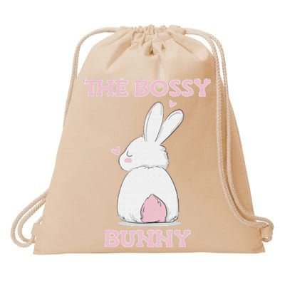 Easter Bunny Riding Dinosaur T Rex Easter Drawstring Bag