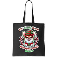 Elf-Sized Bark Reindeer Sized Heart Festive Chihuahua Tote Bag