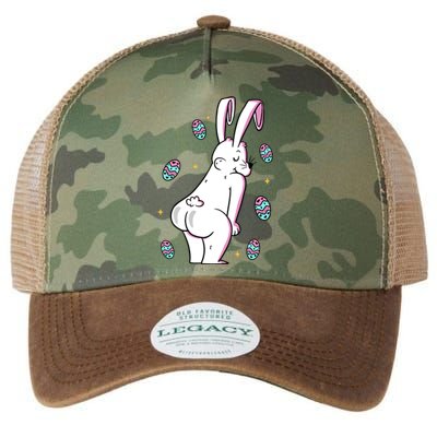 Easter Bunny Rabbit Butt Funny Colorful Eggs Legacy Tie Dye Trucker Hat