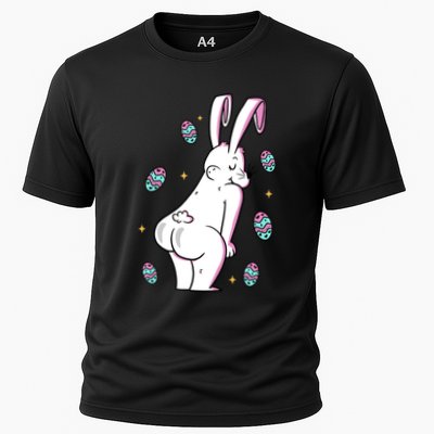 Easter Bunny Rabbit Butt Funny Colorful Eggs Performance Shirt