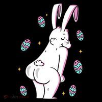 Easter Bunny Rabbit Butt Funny Colorful Eggs Performance Shirt