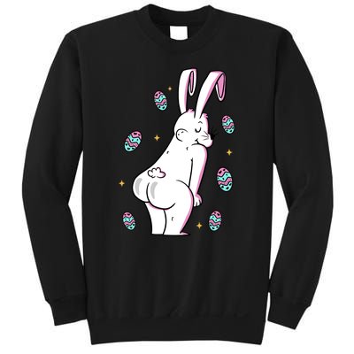 Easter Bunny Rabbit Butt Funny Colorful Eggs Sweatshirt