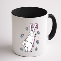 Easter Bunny Rabbit Butt Funny Colorful Eggs Mug