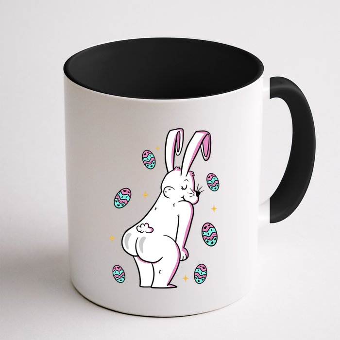 Easter Bunny Rabbit Butt Funny Colorful Eggs Mug