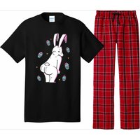 Easter Bunny Rabbit Butt Funny Colorful Eggs Pajama Set