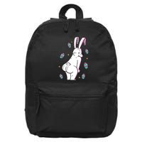 Easter Bunny Rabbit Butt Funny Colorful Eggs 16 in Basic Backpack
