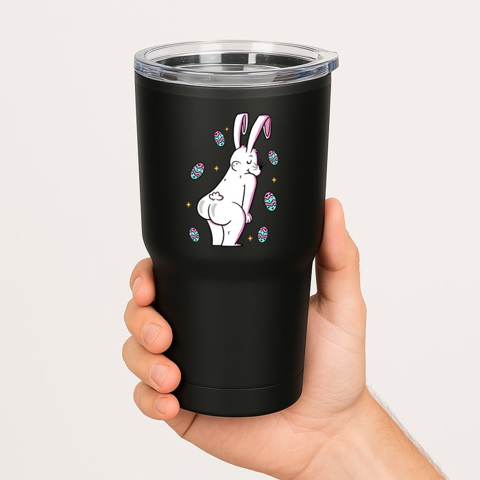 Easter Bunny Rabbit Butt Funny Colorful Eggs Tumbler