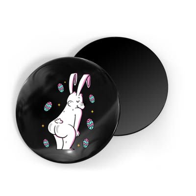 Easter Bunny Rabbit Butt Funny Colorful Eggs Magnet