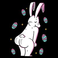 Easter Bunny Rabbit Butt Funny Colorful Eggs Baby Bodysuit