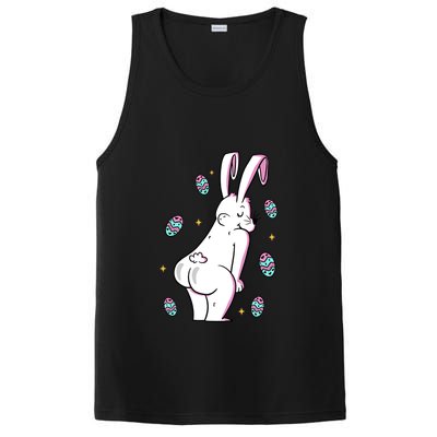 Easter Bunny Rabbit Butt Funny Colorful Eggs PosiCharge Competitor Tank