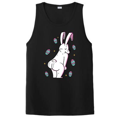 Easter Bunny Rabbit Butt Funny Colorful Eggs PosiCharge Competitor Tank