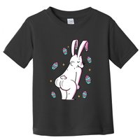 Easter Bunny Rabbit Butt Funny Colorful Eggs Toddler T-Shirt
