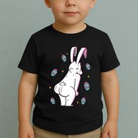 Easter Bunny Rabbit Butt Funny Colorful Eggs Toddler T-Shirt