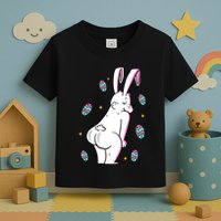 Easter Bunny Rabbit Butt Funny Colorful Eggs Toddler T-Shirt