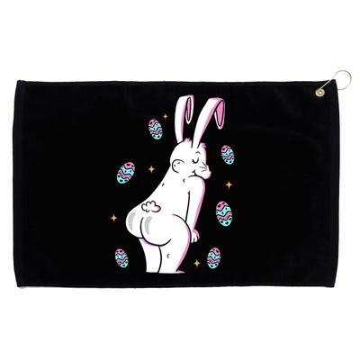 Easter Bunny Rabbit Butt Funny Colorful Eggs Grommeted Golf Towel