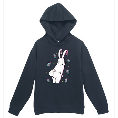 Easter Bunny Rabbit Butt Funny Colorful Eggs Urban Pullover Hoodie