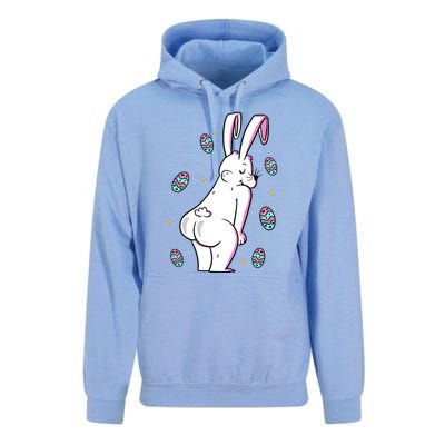 Easter Bunny Rabbit Butt Funny Colorful Eggs Unisex Surf Hoodie