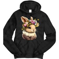 Easter Bunny Rabbit Women Happy Bunny Flower Graphic Girl Tie Dye Hoodie