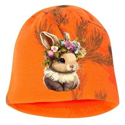 Easter Bunny Rabbit Women Happy Bunny Flower Graphic Girl Kati - Camo Knit Beanie