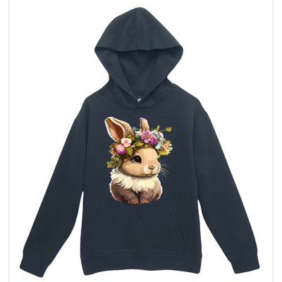 Easter Bunny Rabbit Women Happy Bunny Flower Graphic Girl Urban Pullover Hoodie