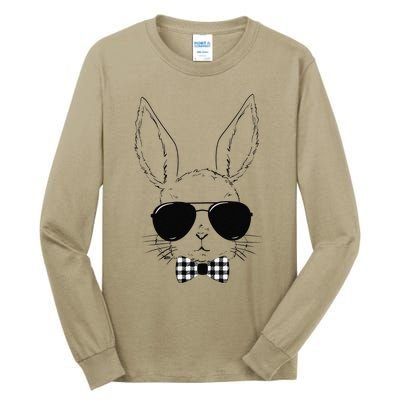 Easter Bunny Rabbit With Glasses Easter Day Tall Long Sleeve T-Shirt