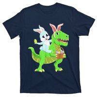 Easter Bunny Riding Dinosaur T Rex Easter T-Shirt