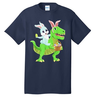 Easter Bunny Riding Dinosaur T Rex Easter Tall T-Shirt