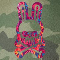 Easter Bunny Retro Tie Dye Bunny Skull Cross Bone  Legacy Tie Dye Trucker Hat