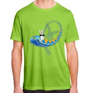 Easter Bunny Rabbit Roller Coaster Theme Park Ride Adult ChromaSoft Performance T-Shirt