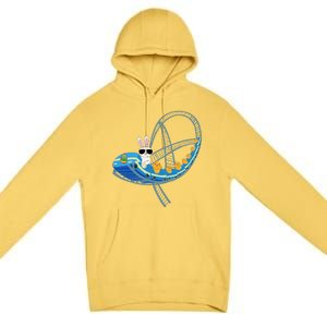 Easter Bunny Rabbit Roller Coaster Theme Park Ride Premium Pullover Hoodie