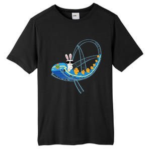 Easter Bunny Rabbit Roller Coaster Theme Park Ride Tall Fusion ChromaSoft Performance T-Shirt