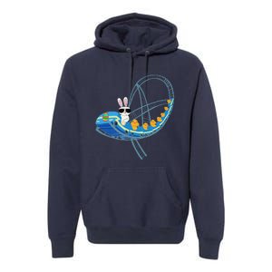 Easter Bunny Rabbit Roller Coaster Theme Park Ride Premium Hoodie