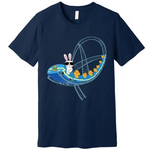 Easter Bunny Rabbit Roller Coaster Theme Park Ride Premium T-Shirt