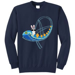 Easter Bunny Rabbit Roller Coaster Theme Park Ride Tall Sweatshirt