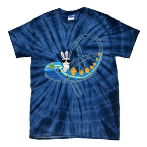 Easter Bunny Rabbit Roller Coaster Theme Park Ride Tie-Dye T-Shirt