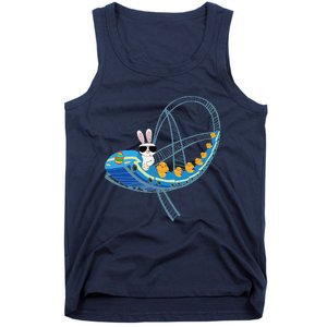 Easter Bunny Rabbit Roller Coaster Theme Park Ride Tank Top