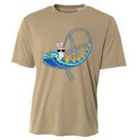 Easter Bunny Rabbit Roller Coaster Theme Park Ride Cooling Performance Crew T-Shirt