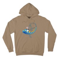 Easter Bunny Rabbit Roller Coaster Theme Park Ride Hoodie